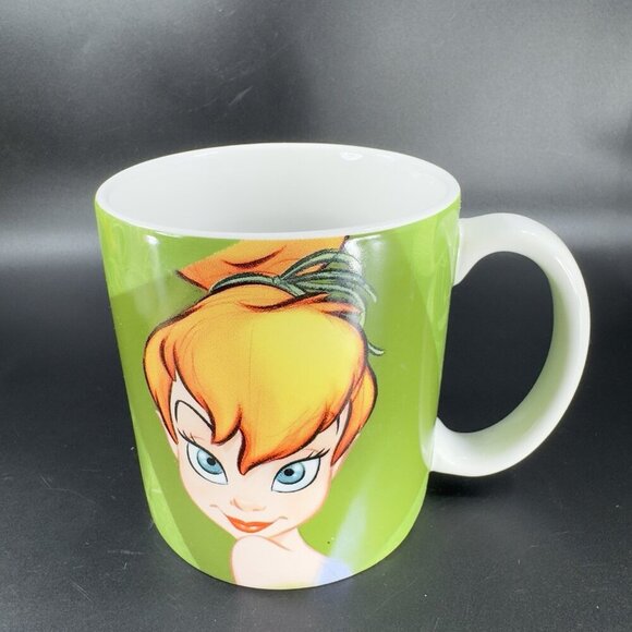 Disney Store Tinkerbell Large Coffee Mug Cup Ceramic Made In Thailand VTG - Picture 7 of 11